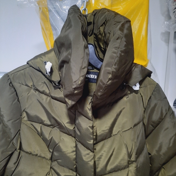 Steve Madden Olive Green Quilted Winter Coat NWT - Picture 7 of 15